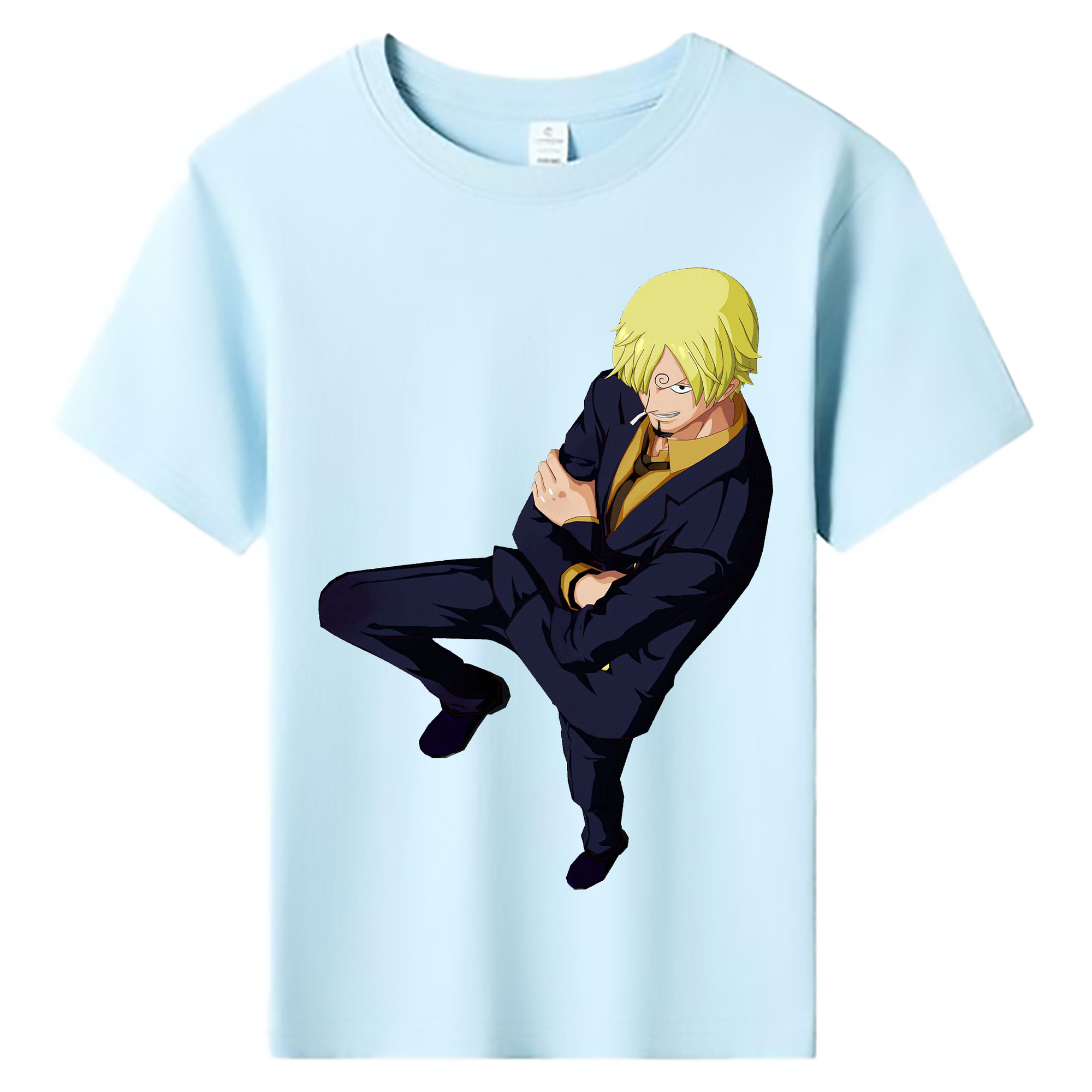 ワンピース サンジ ONE PIECE Sanji 綿100％キッズTシャツ（フロントプリント）